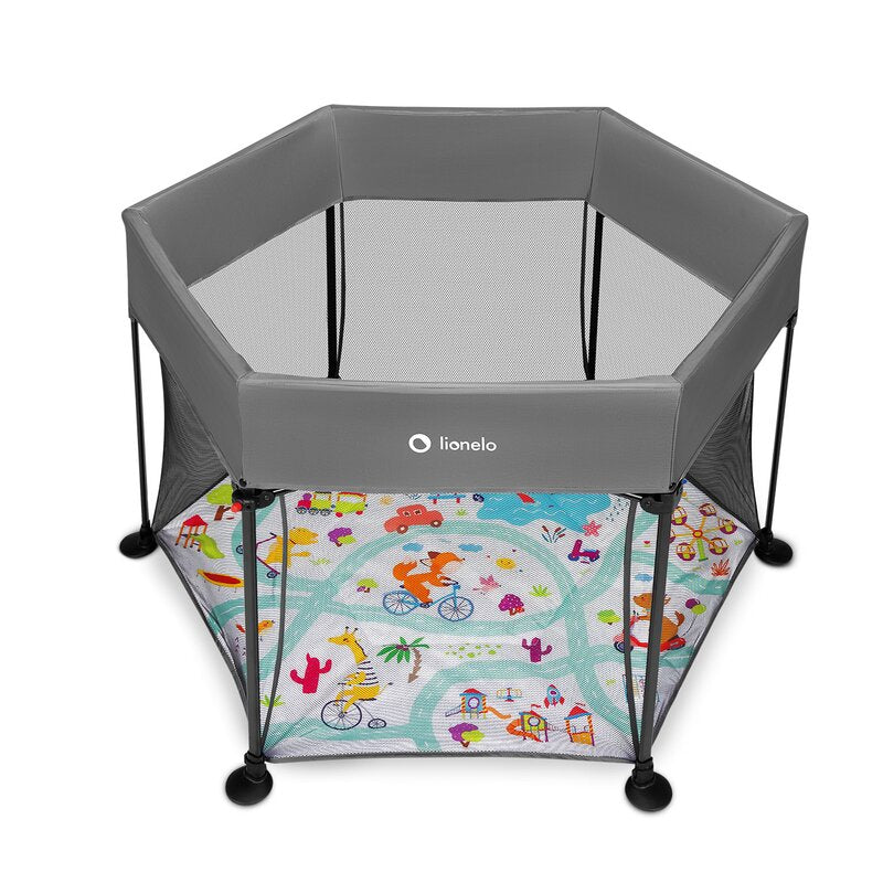 Tarc de joaca, Lionelo, Roel, Pliere ultra-compacta, Conform cu standardul europeane de securitate EN12227, Multicolor - gogobaby.ro