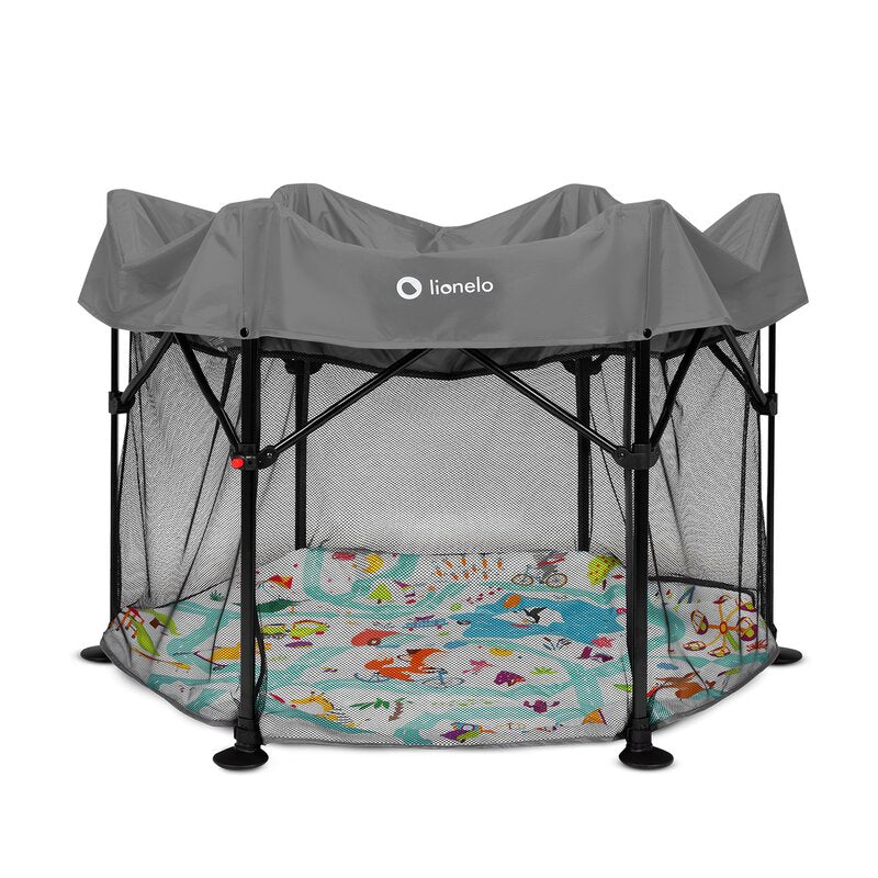 Tarc de joaca, Lionelo, Roel, Pliere ultra-compacta, Conform cu standardul europeane de securitate EN12227, Multicolor - gogobaby.ro