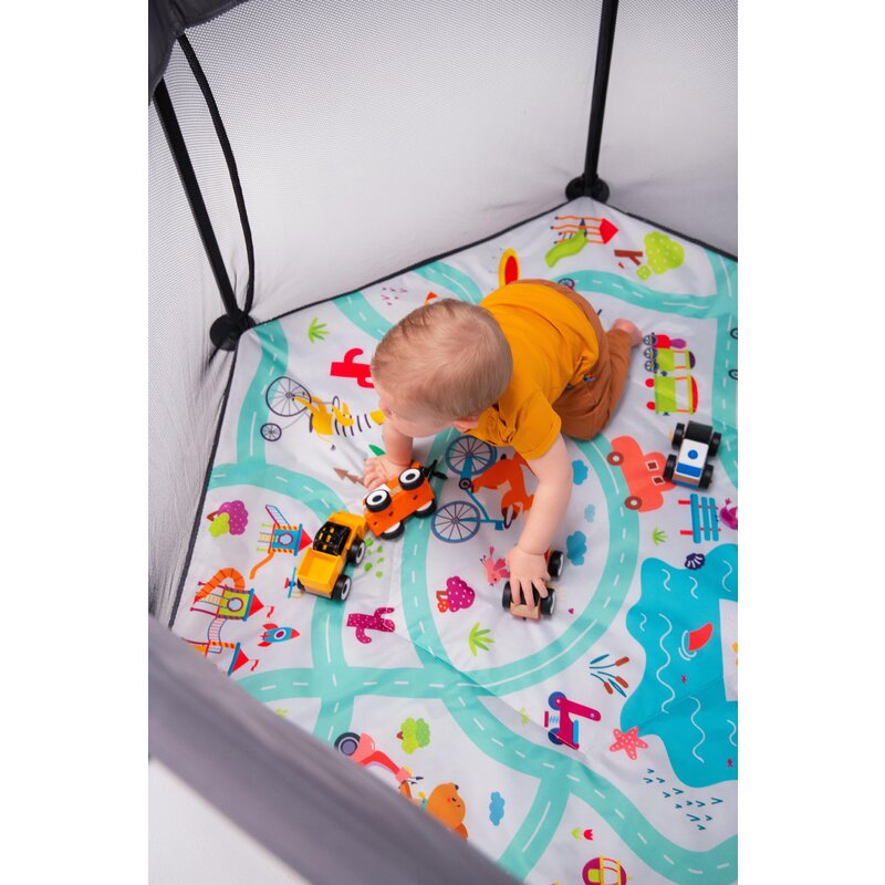 Tarc de joaca, Lionelo, Roel, Pliere ultra-compacta, Conform cu standardul europeane de securitate EN12227, Multicolor - gogobaby.ro