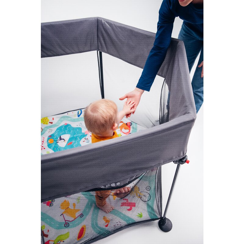 Tarc de joaca, Lionelo, Roel, Pliere ultra-compacta, Conform cu standardul europeane de securitate EN12227, Multicolor - gogobaby.ro
