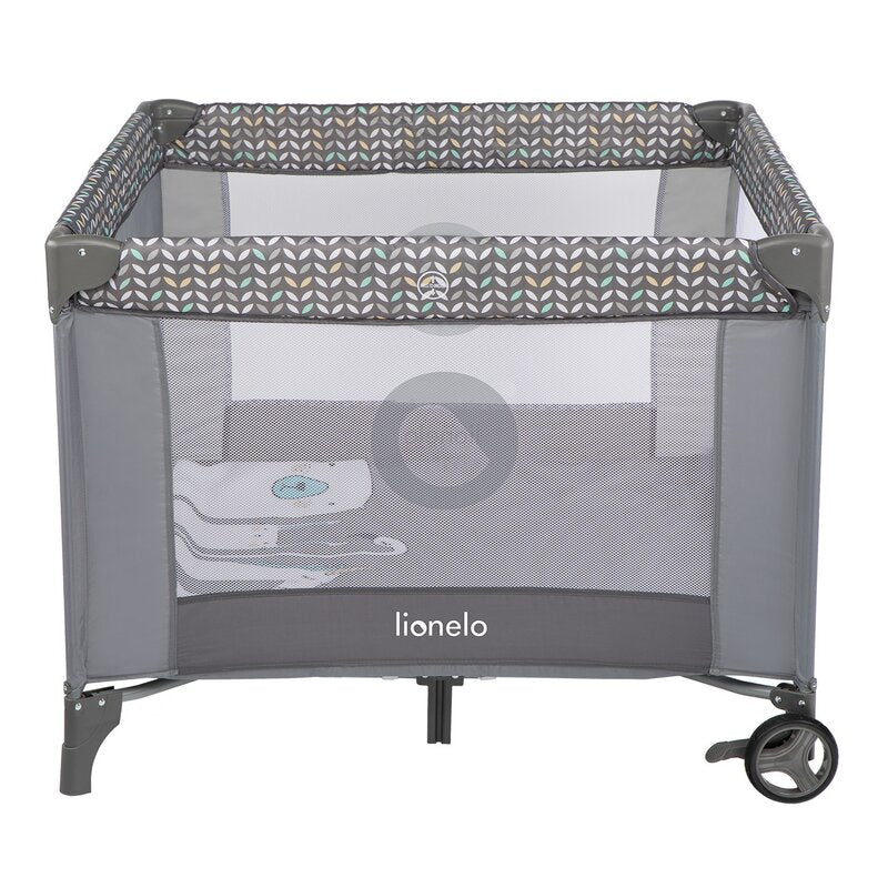 Tarc de joaca, Lionelo, Lene, Cu roti, Cu intrare laterala cu fermoar, 100 x 100 cm, Conform cu standardul europeane de securitate EN12227, Grey Scandi - gogobaby.ro
