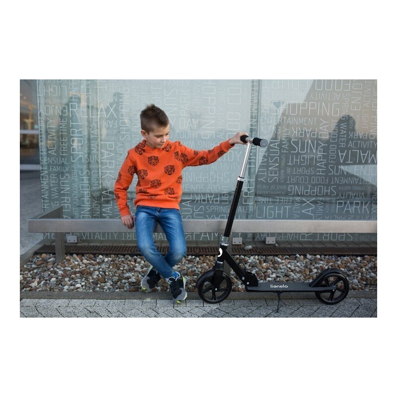 Trotineta, Lionelo, Luca, Copii/Adulti, Ultrapliabila, Pana la 100 Kg, Conform cu standardul european de securitate EN14619, Negru - gogobaby.ro