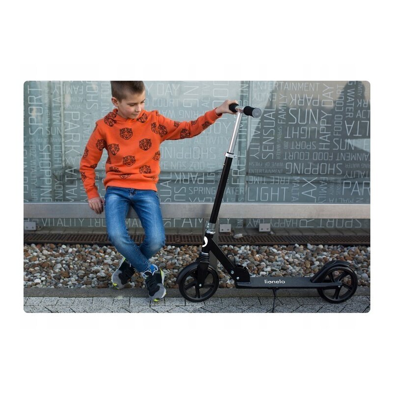 Trotineta, Lionelo, Luca, Copii/Adulti, Ultrapliabila, Pana la 100 Kg, Conform cu standardul european de securitate EN14619, Negru - gogobaby.ro