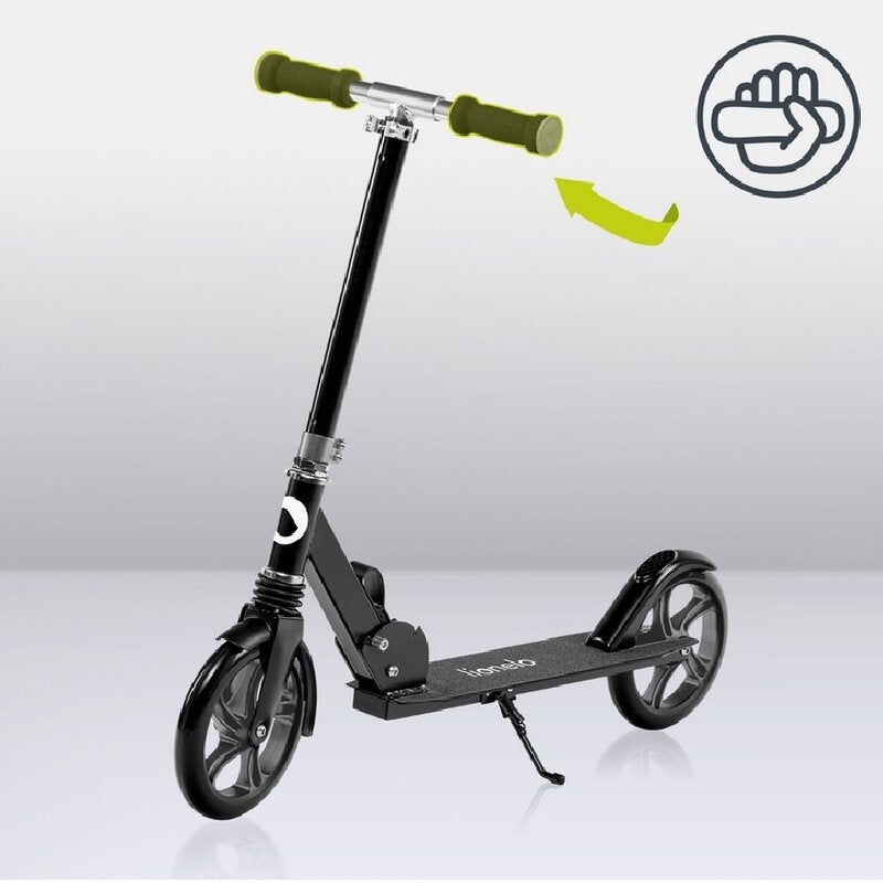 Trotineta, Lionelo, Luca, Copii/Adulti, Ultrapliabila, Pana la 100 Kg, Conform cu standardul european de securitate EN14619, Negru - gogobaby.ro