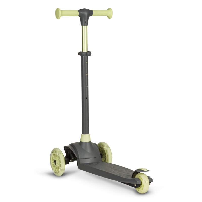 Trotineta, Lionelo, Jessy, Ultrapliabila, Pana la 50 Kg, Cu design ergonomic, Cu lumini LED, 56 x 26 x 67-82 cm, 3 ani+, Verde