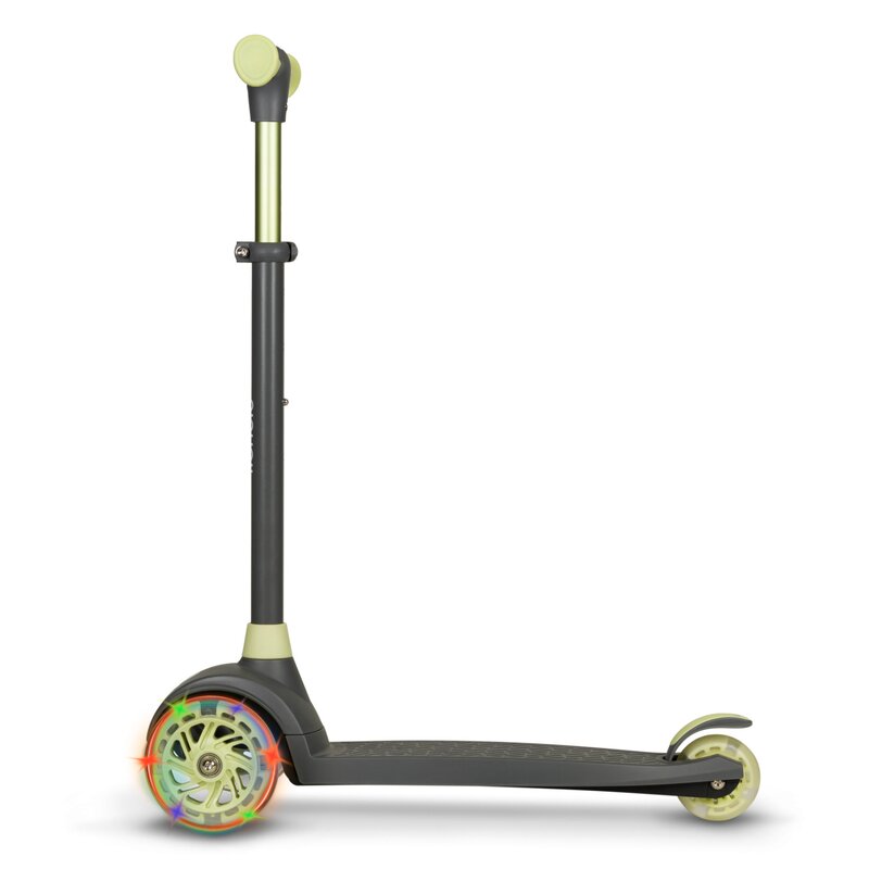 Trotineta, Lionelo, Jessy, Ultrapliabila, Pana la 50 Kg, Cu design ergonomic, Cu lumini LED, 56 x 26 x 67-82 cm, 3 ani+, Verde