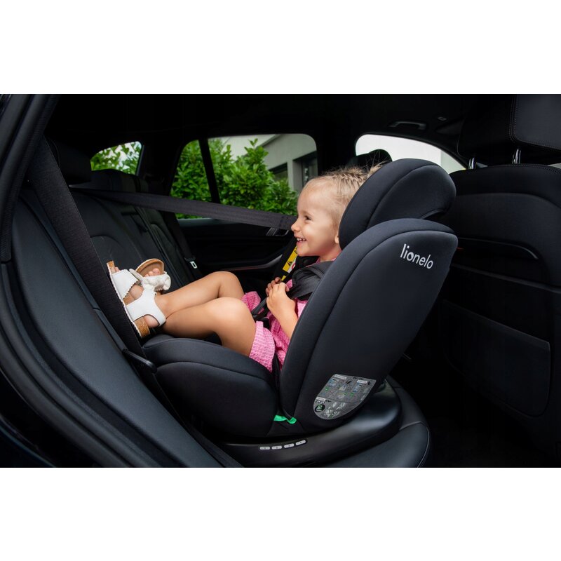 Scaun auto, Lionelo, Bastiaan i-Size, 4 in 1, Protectie laterala, Cu spatar inclinabil in 4 pozitii, Cu tetiera reglabila in 7 pozitii, Rotire 360 grade, Top Tether, 0-36 Kg, 40-150 cm, Cu Isofix, Conform cu ECE R129/03, Gri - gogobaby.ro