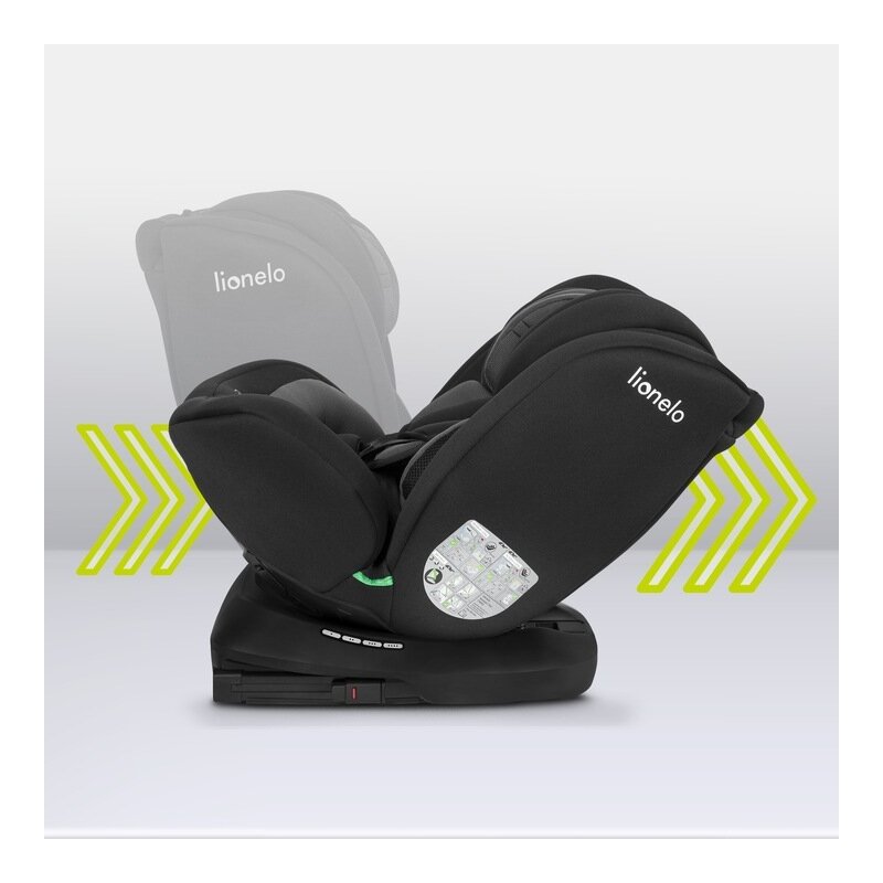 Scaun auto, Lionelo, Bastiaan i-Size, 4 in 1, Protectie laterala, Cu spatar inclinabil in 4 pozitii, Cu tetiera reglabila in 7 pozitii, Rotire 360 grade, Top Tether, 0-36 Kg, 40-150 cm, Cu Isofix, Conform cu ECE R129/03, Gri - gogobaby.ro