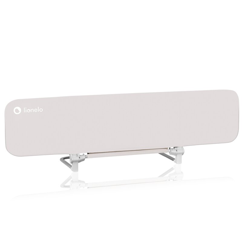 Bariera de protectie pentru pat, Lionelo, Lora XL, Pliabila, Sistem de blocare StandSafe, Geanta de transport inclusa, 150x46 cm, Conform cu BS 7972:2001+A1:2009, Bej - gogobaby.ro