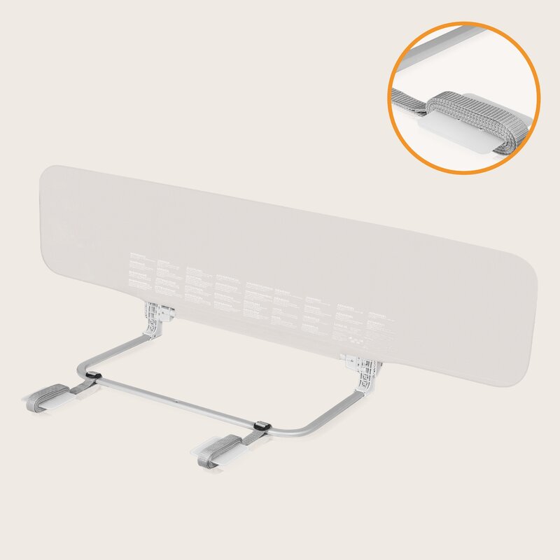 Bariera de protectie pentru pat, Lionelo, Lora XL, Pliabila, Sistem de blocare StandSafe, Geanta de transport inclusa, 150x46 cm, Conform cu BS 7972:2001+A1:2009, Bej - gogobaby.ro