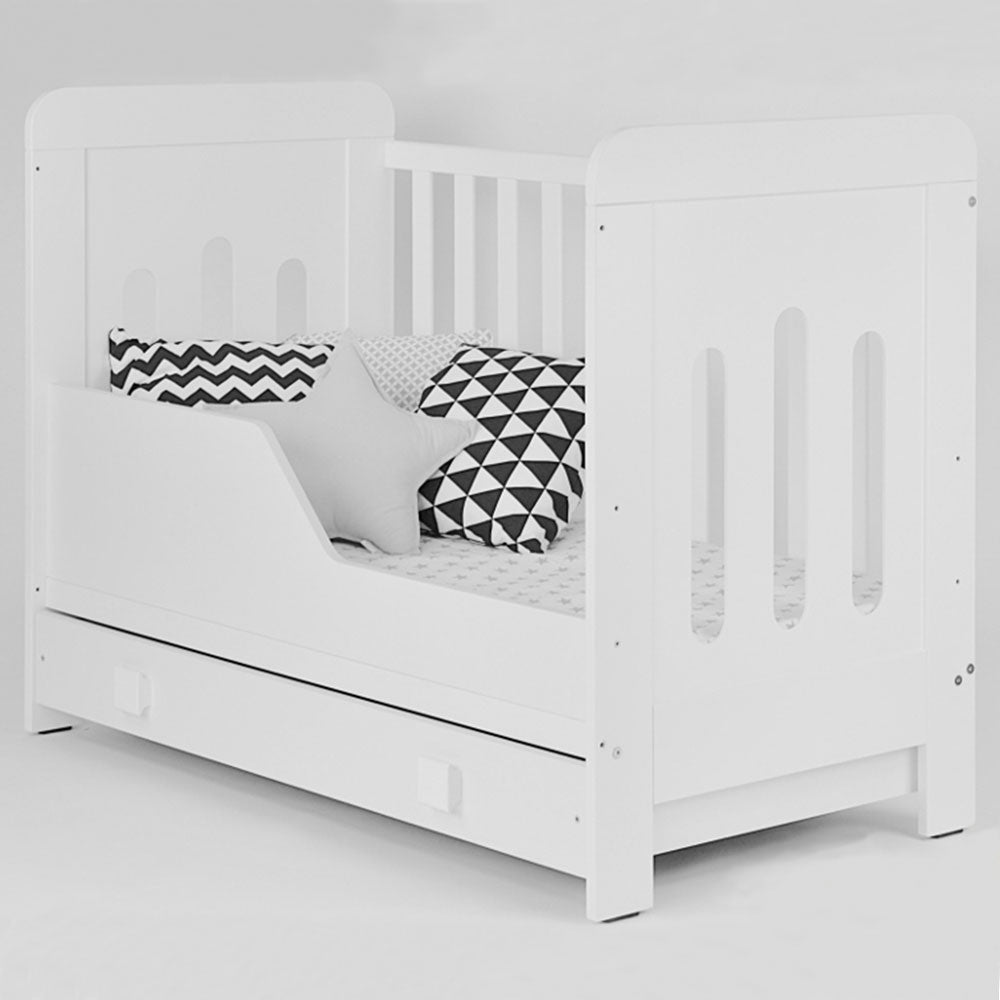 Margine de siguranta pentru patut din lemn Hubners 120x28 cm alb - gogobaby.ro
