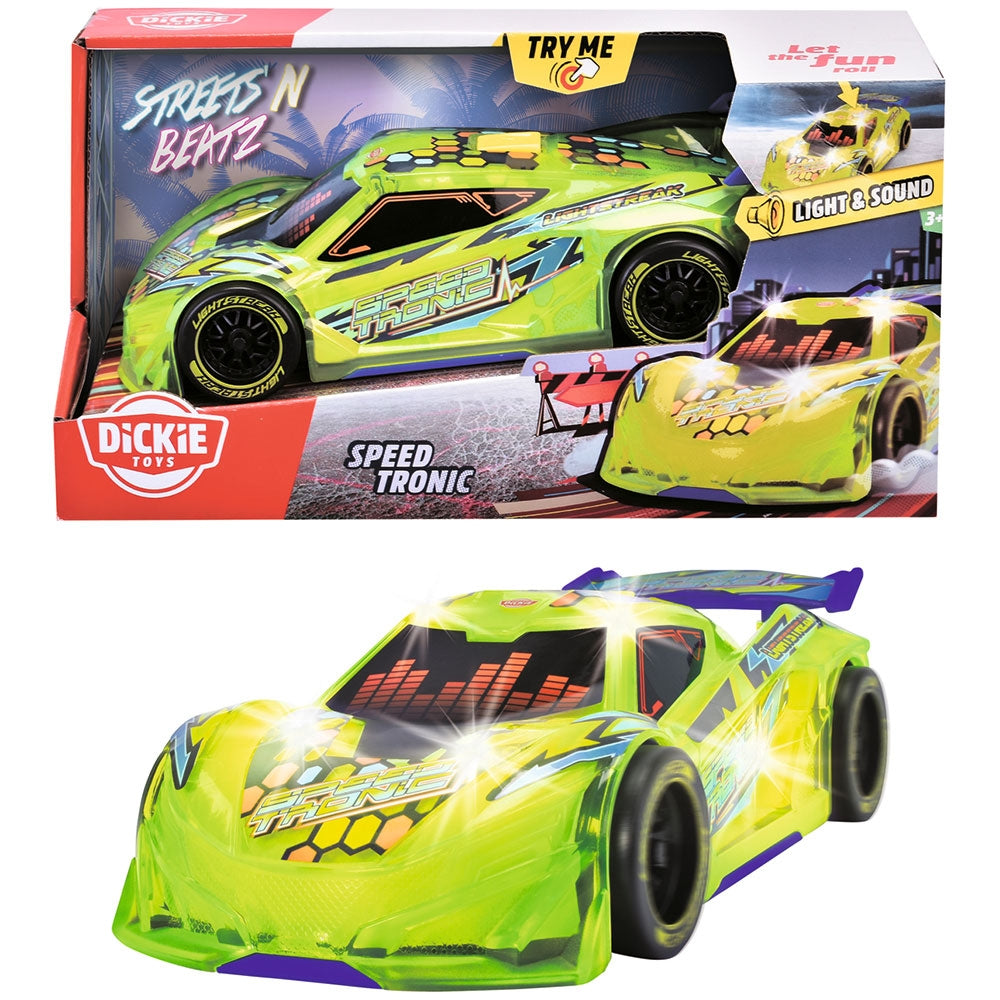 Masina Dickie Toys Speed Tronic 20 cm verde cu lumini si sunete - gogobaby.ro