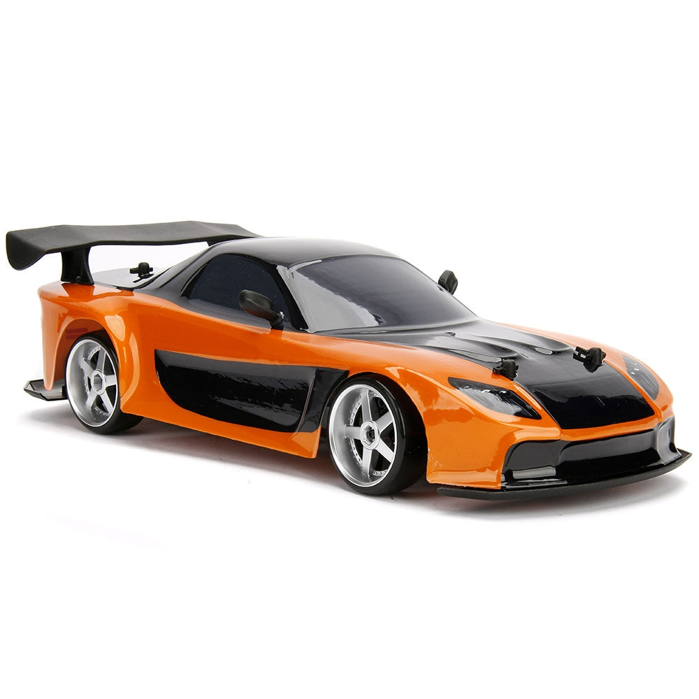 Masina Jada Toys Fast and Furious Mazda RX-7 Drift cu anvelope si telecomanda - gogobaby.ro
