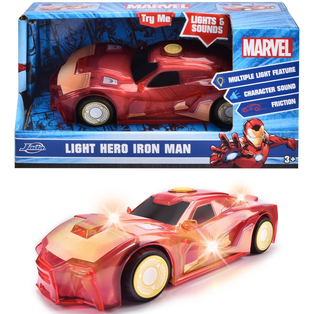 Masina Jada Toys Marvel Light Hero Iron Man 1:32 15 cm - gogobaby.ro