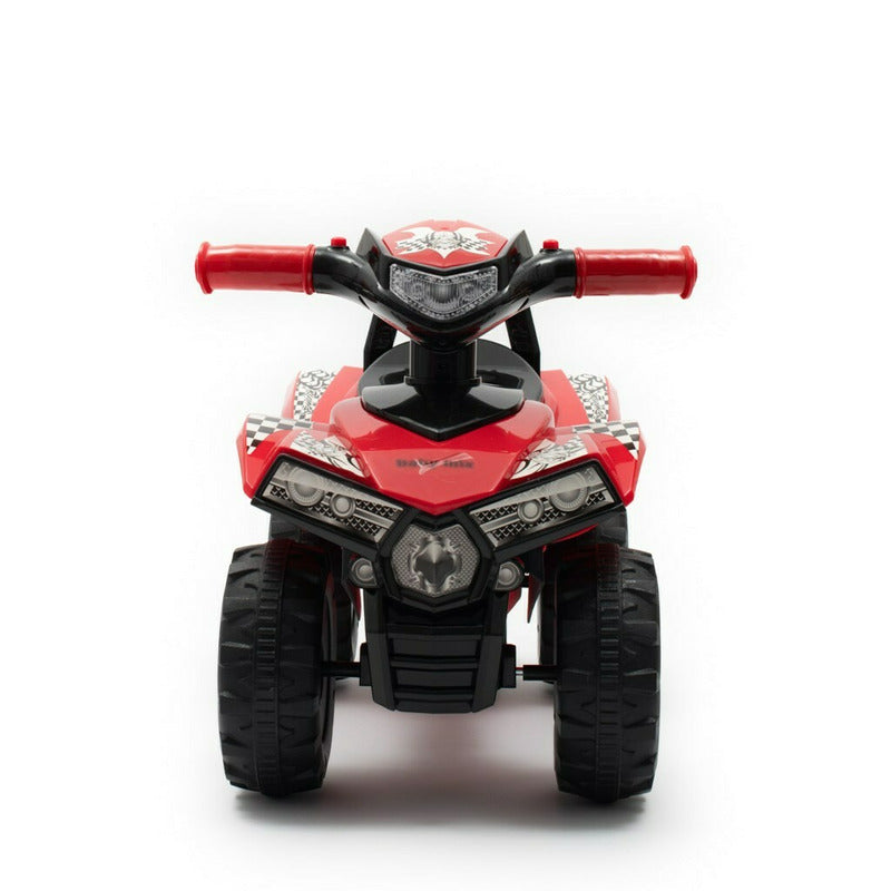 ATV copii, Baby Mix, Masinuta, Cu lumini si muzica, Fara pedale, 60 x 38 x 42 cm, Red - gogobaby.ro