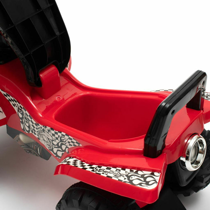 ATV copii, Baby Mix, Masinuta, Cu lumini si muzica, Fara pedale, 60 x 38 x 42 cm, Red - gogobaby.ro