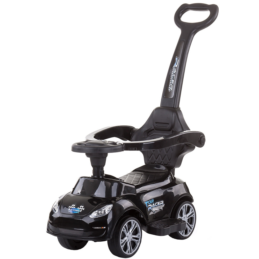 Masinuta de impins Chipolino Turbo black cu maner - gogobaby.ro