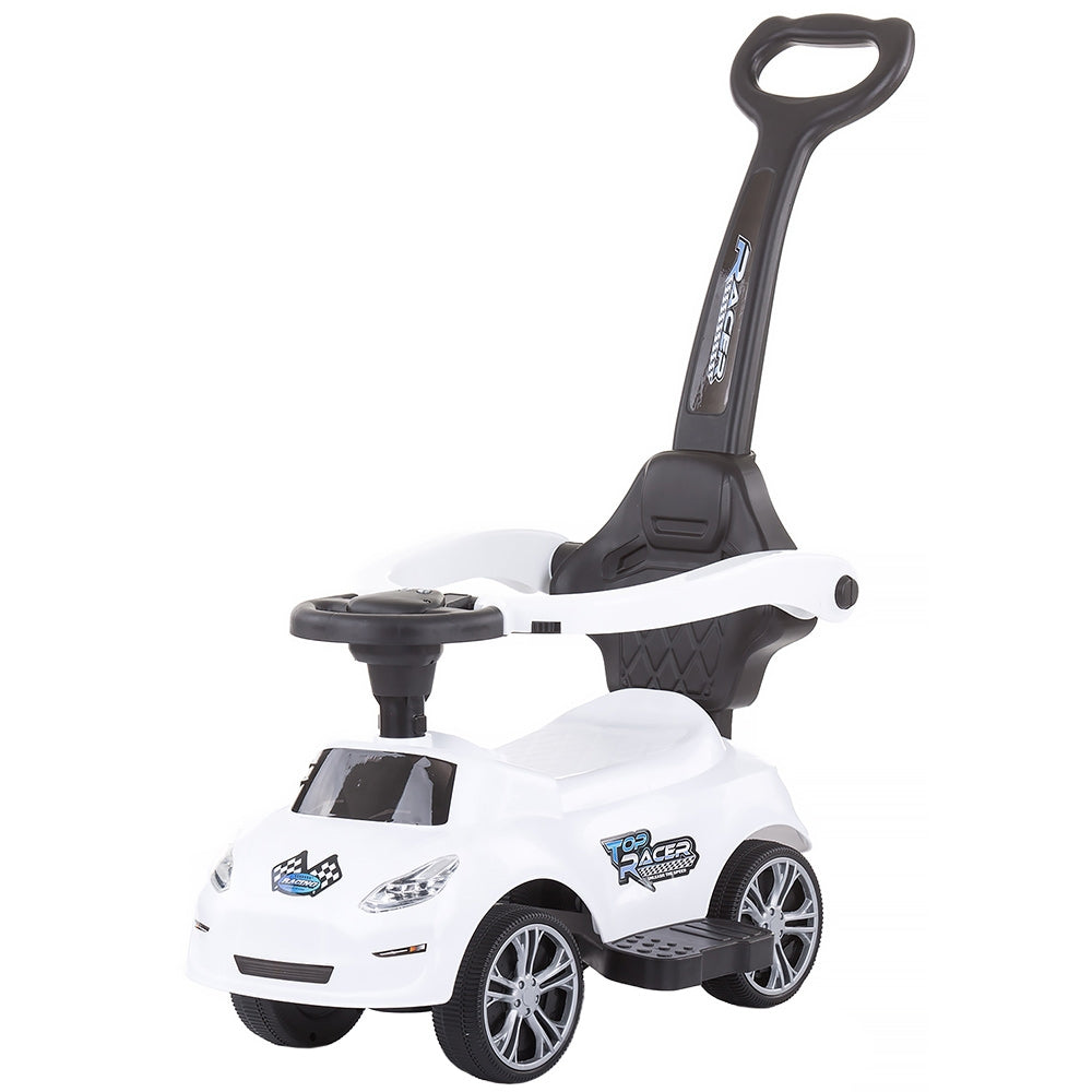 Masinuta de impins Chipolino Turbo white cu maner - gogobaby.ro