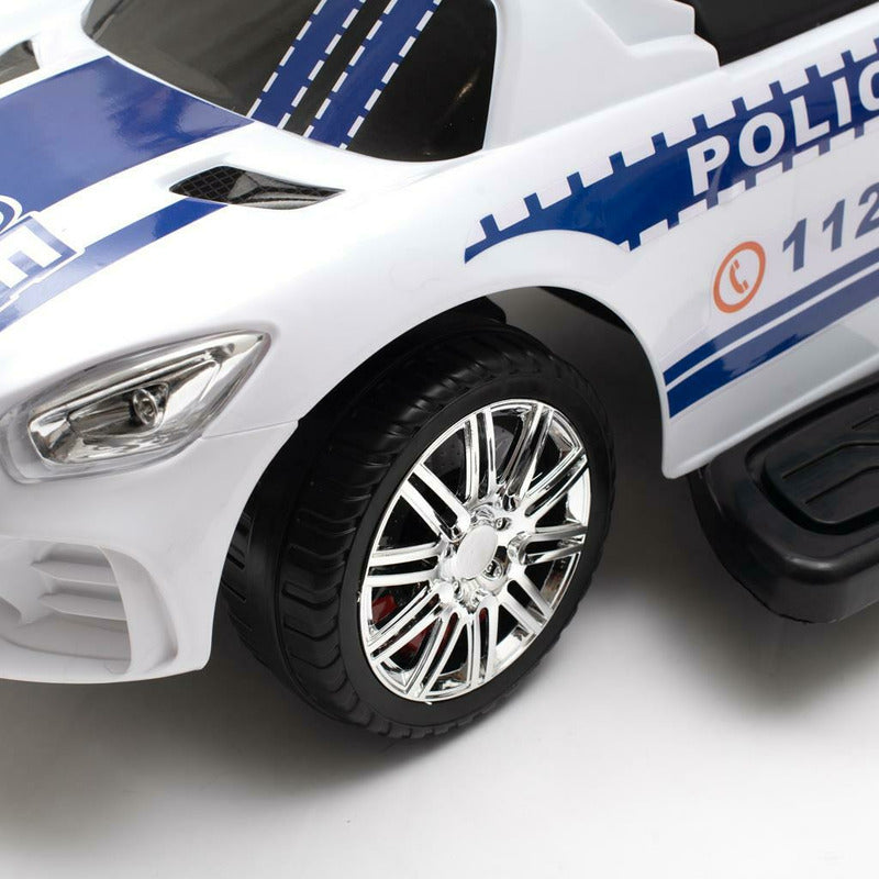 Masinuta de impins, Baby Mix, Police, Cu maner de impins detasabil, Cu protectii laterale, Cu melodii si claxon, Cu suport jucarii sub sezut - gogobaby.ro