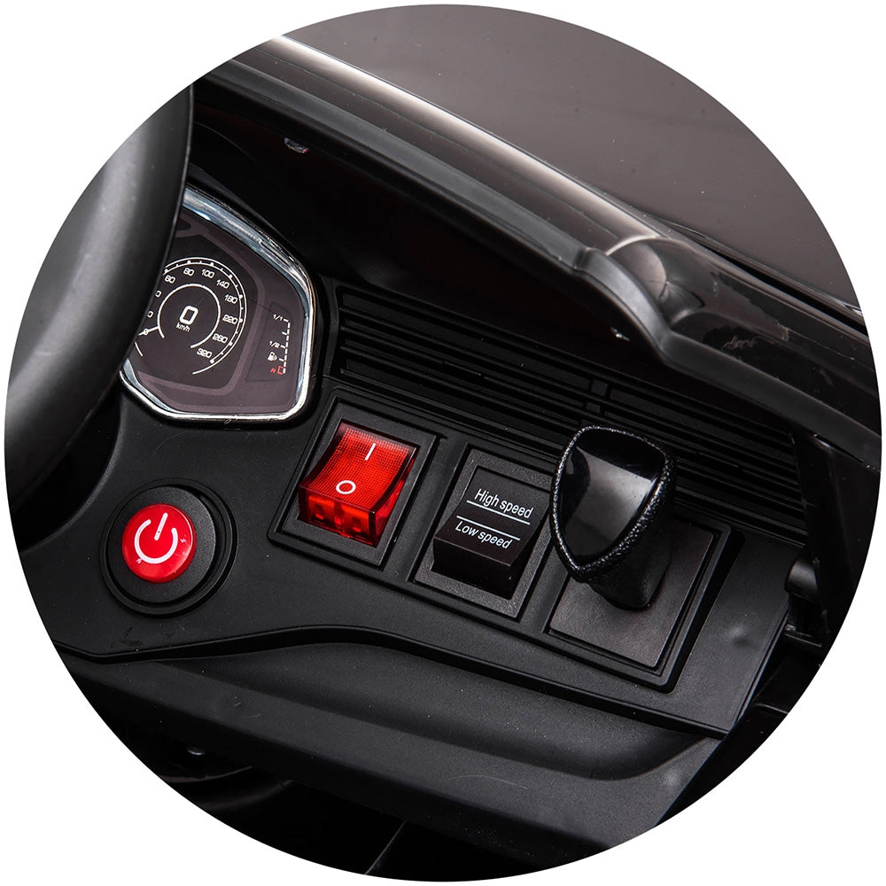 Masinuta electrica Chipolino Audi RS Q8 cu scaun din piele si roti EVA black - gogobaby.ro