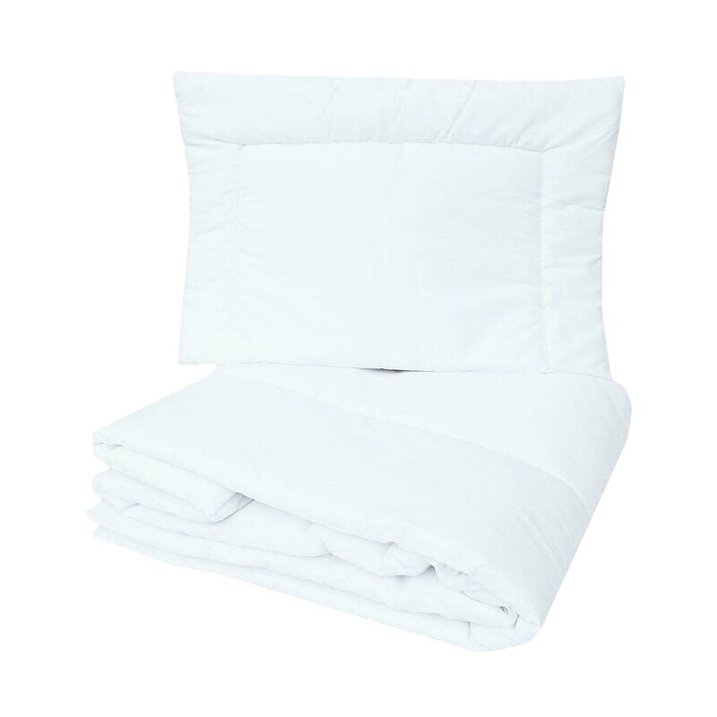 Lenjerie patut cu 5 piese, MimiNu, Pentru patut 120x60 cm, Cu pilota si perna, Din bumbac certificat Oeko Tex Standard 100, Sweet Deer Pink - gogobaby.ro