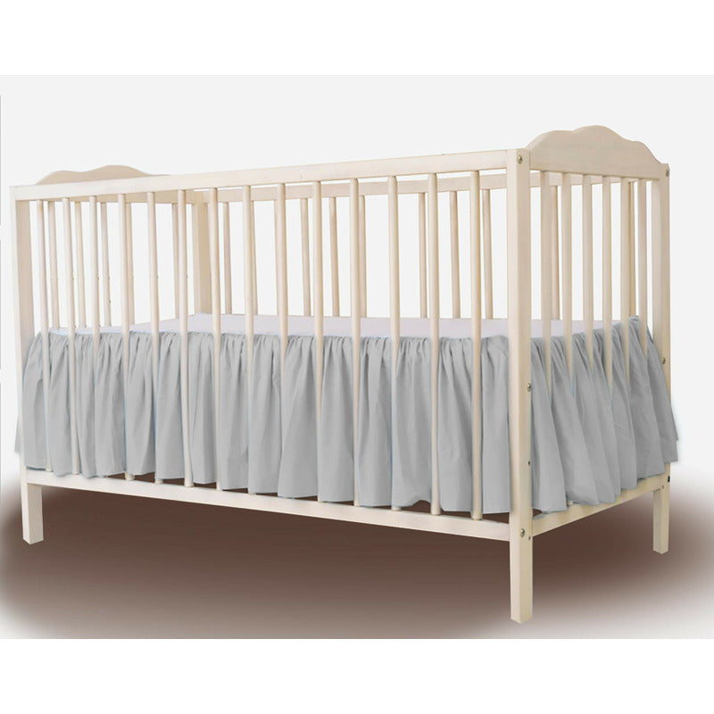Volanas pentru saltea de patut, MimiNu 120x60 cm, Din bumbac certificat Oeko Tex Standard 100, Colectia Royal, Grey - gogobaby.ro