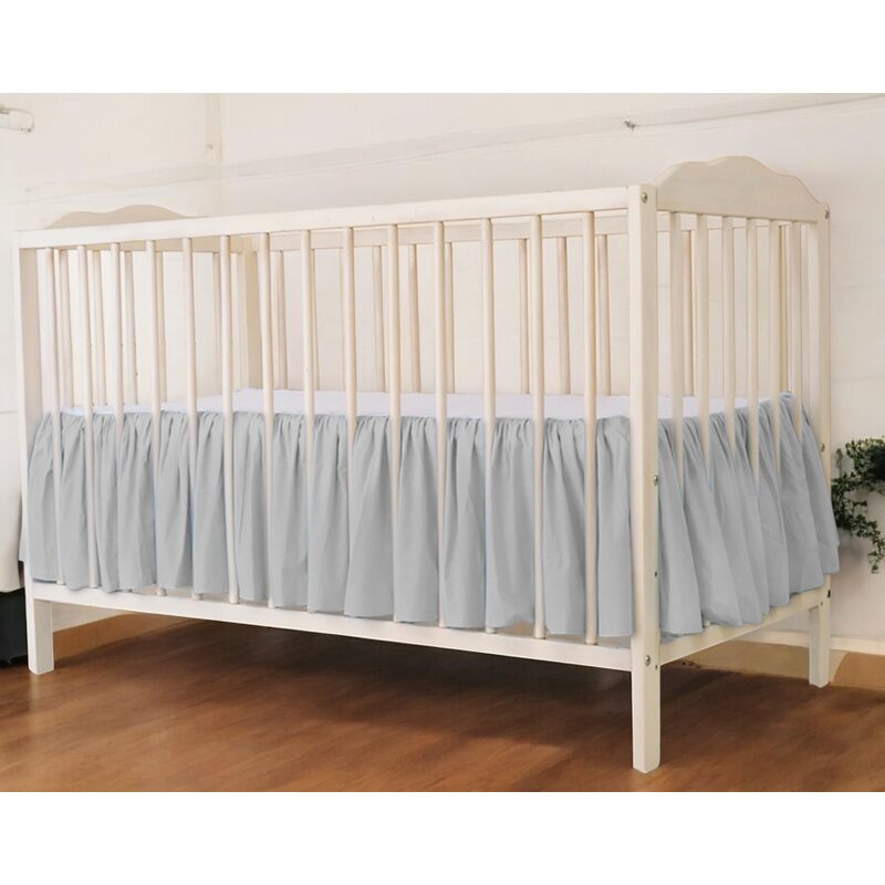 Volanas pentru saltea de patut, MimiNu 120x60 cm, Din bumbac certificat Oeko Tex Standard 100, Colectia Royal, Grey - gogobaby.ro