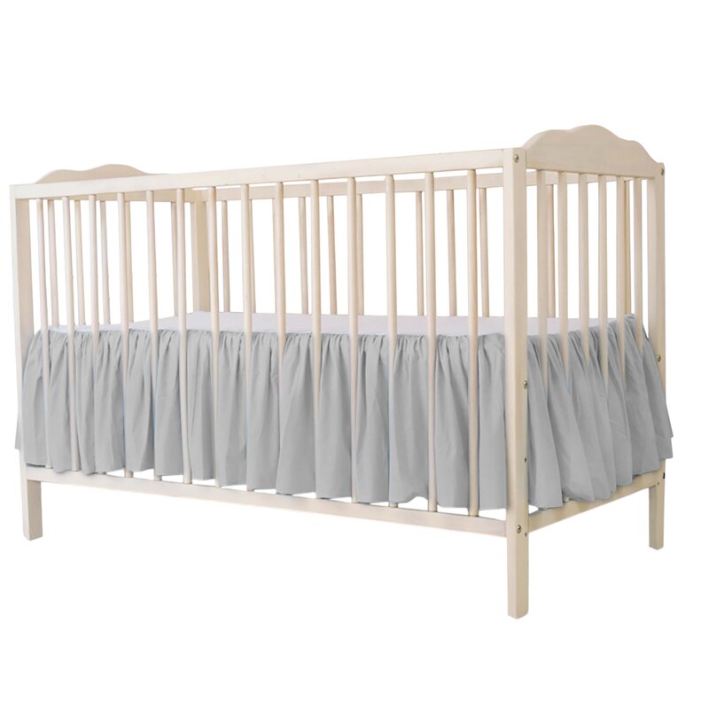 Volanas pentru saltea de patut, MimiNu 120x60 cm, Din bumbac certificat Oeko Tex Standard 100, Colectia Royal, Grey - gogobaby.ro