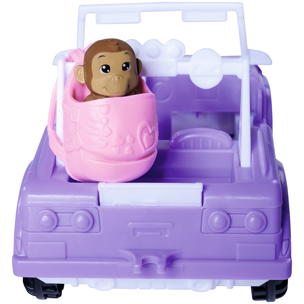 Papusa Simba Evi Love Safari 12 cm cu masinuta, animale si accesorii - gogobaby.ro