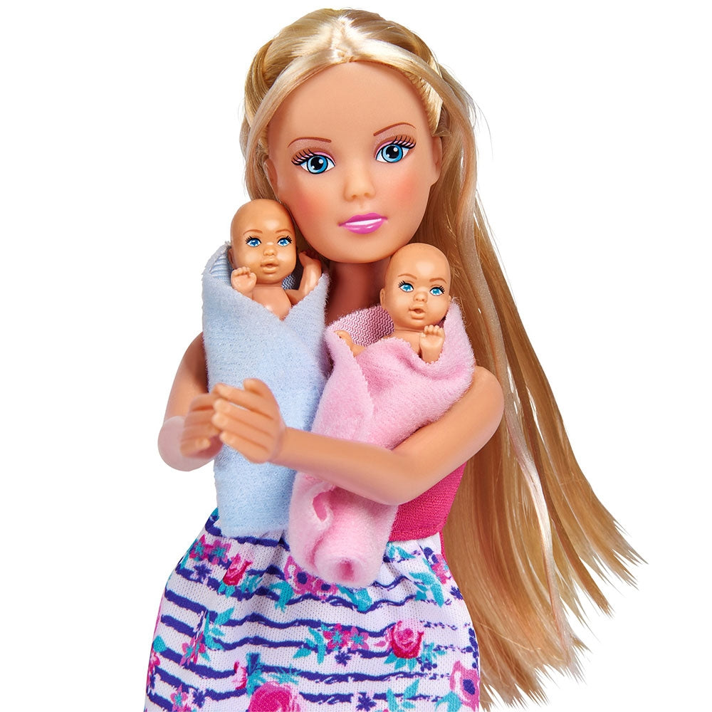 Papusa Simba Steffi Love Welcome Twins 29 cm cu accesorii - gogobaby.ro