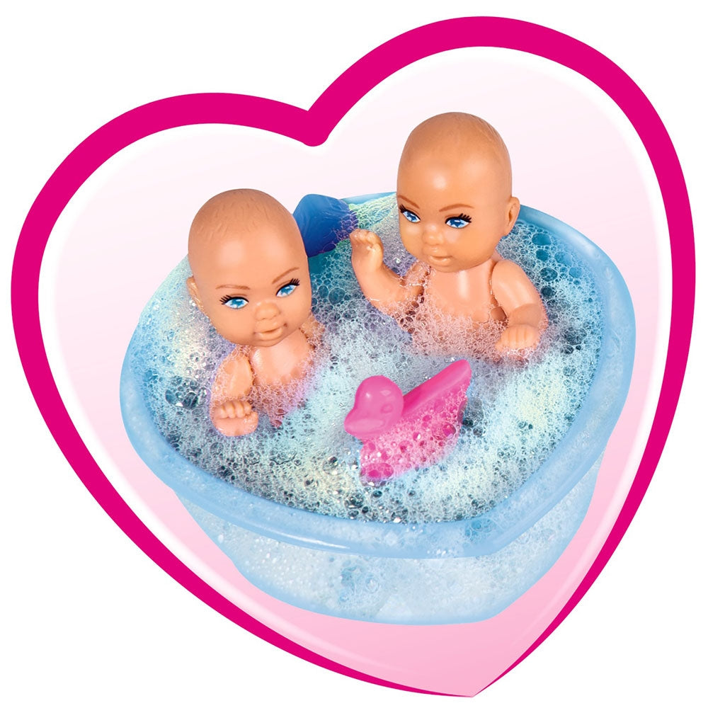 Papusa Simba Steffi Love Welcome Twins 29 cm cu accesorii - gogobaby.ro