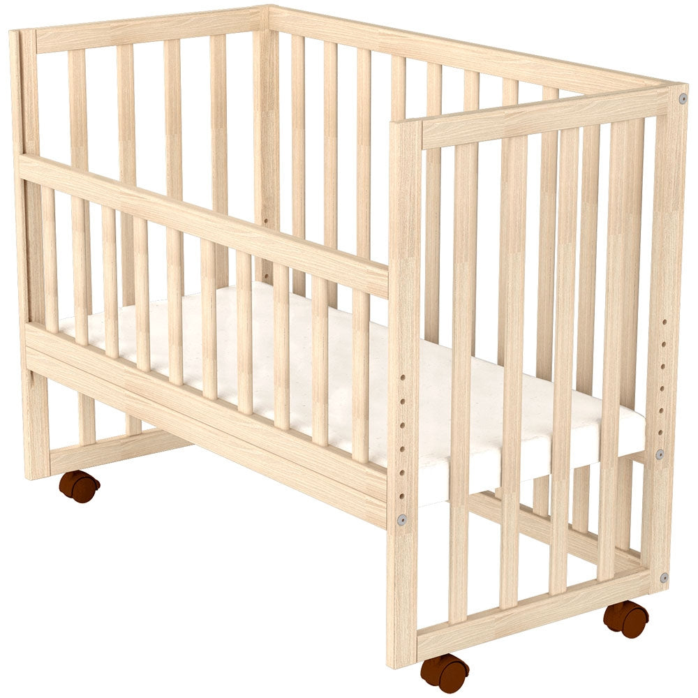 Patut copii din lemn co-sleeper Hubners Eva 94x46 cm natur - gogobaby.ro