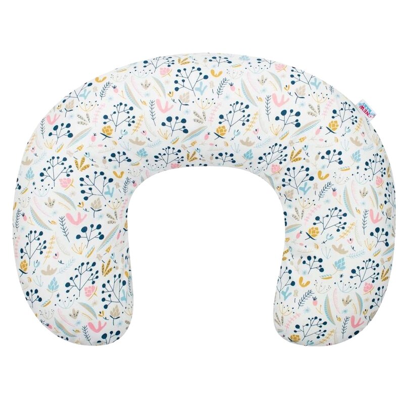 Perna alaptare, New Baby, Cranberries, Cu husa detasabila, Din bumbac, 125x16 cm, Multicolor - gogobaby.ro