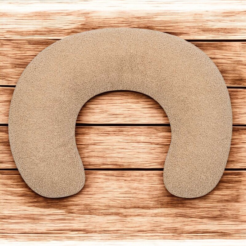 Perna alaptare, New Baby, Teddy, Bumbac+tesatura teddy, 100% antialergic, Husa detasabila, 60x45x18 cm, 0 luni+, Beige - gogobaby.ro