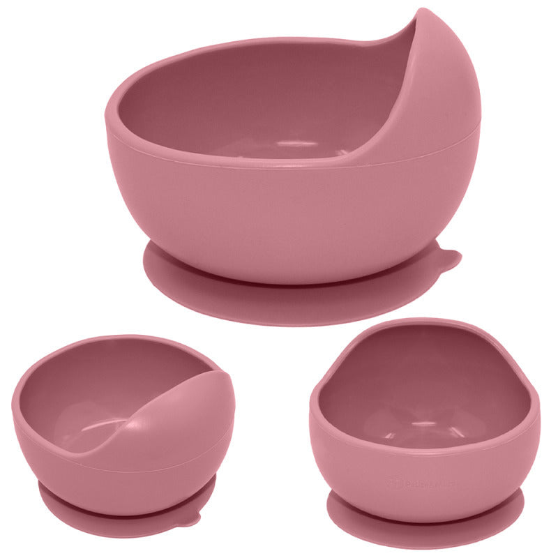 Bol, Petite&Mars, Take&Match, Din silicon, Cu ventuza, Fara BPA, 6 luni+, 350 ml, Roz - gogobaby.ro