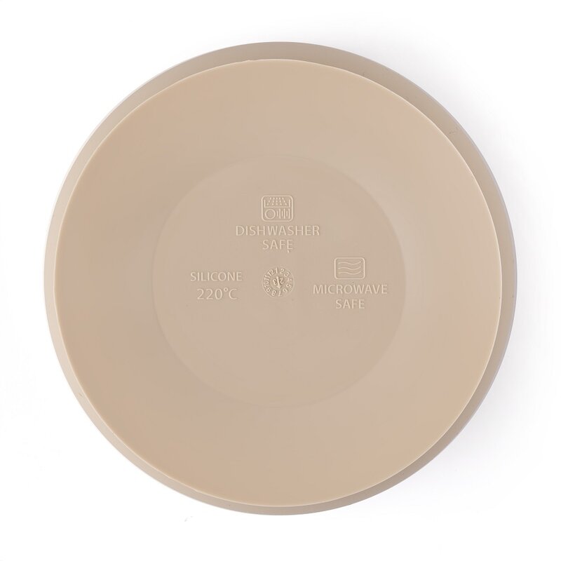 Bol, Petite&Mars, Take&Match, Cu ventuza, Silicon, Fara BPA, 450 ml, 6 luni+, Bej - gogobaby.ro