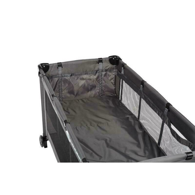 Nivel suplimentar, Petite&Mars, Pentru patut pliant 120x60 cm, Sustine pana la 8 kg, Prindere universala, Gri - gogobaby.ro