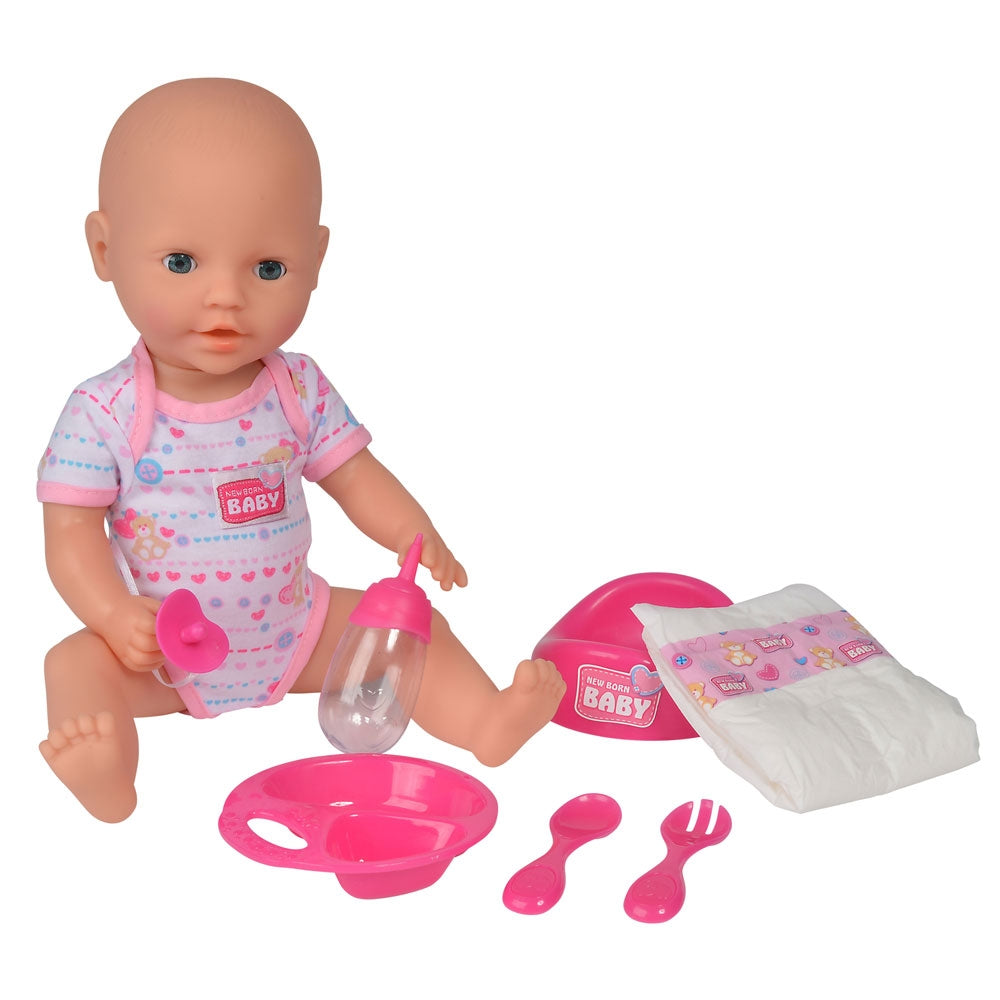 Papusa Simba New Born Baby 38 cm Bebe cu olita si accesorii - gogobaby.ro