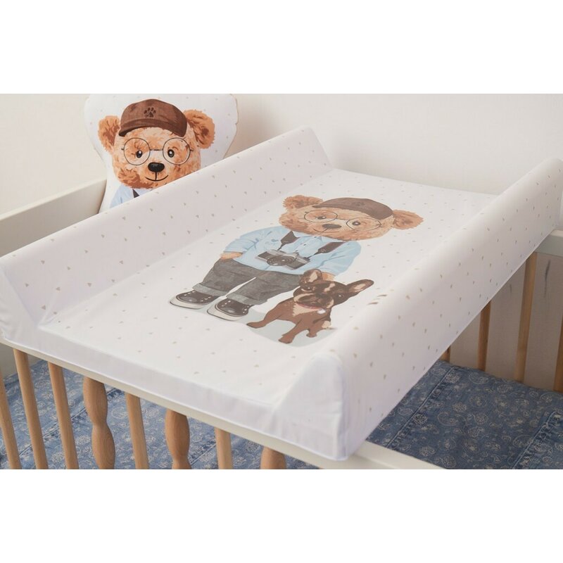Saltea de infasat, Ceba Baby, Confort, 50x70 cm, Atasabila la patut, Fara BPA, 0 luni+, Fluffy Puffy Bart - gogobaby.ro
