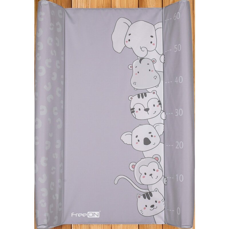 Saltea de infasat, FreeON, cu taliometru, Soft, 70 x 50 cm, Animals - gogobaby.ro