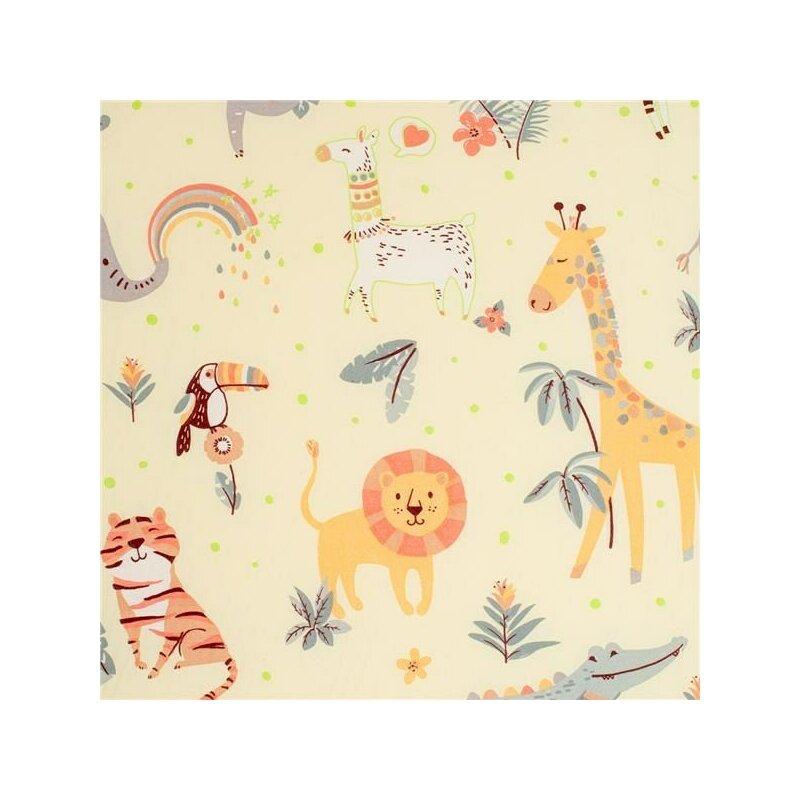 Saltea patut bebe, New Baby, Zoo, Din spuma, Cu husa detasabila, 120x60x5 cm, 0 luni+, Multicolor - gogobaby.ro