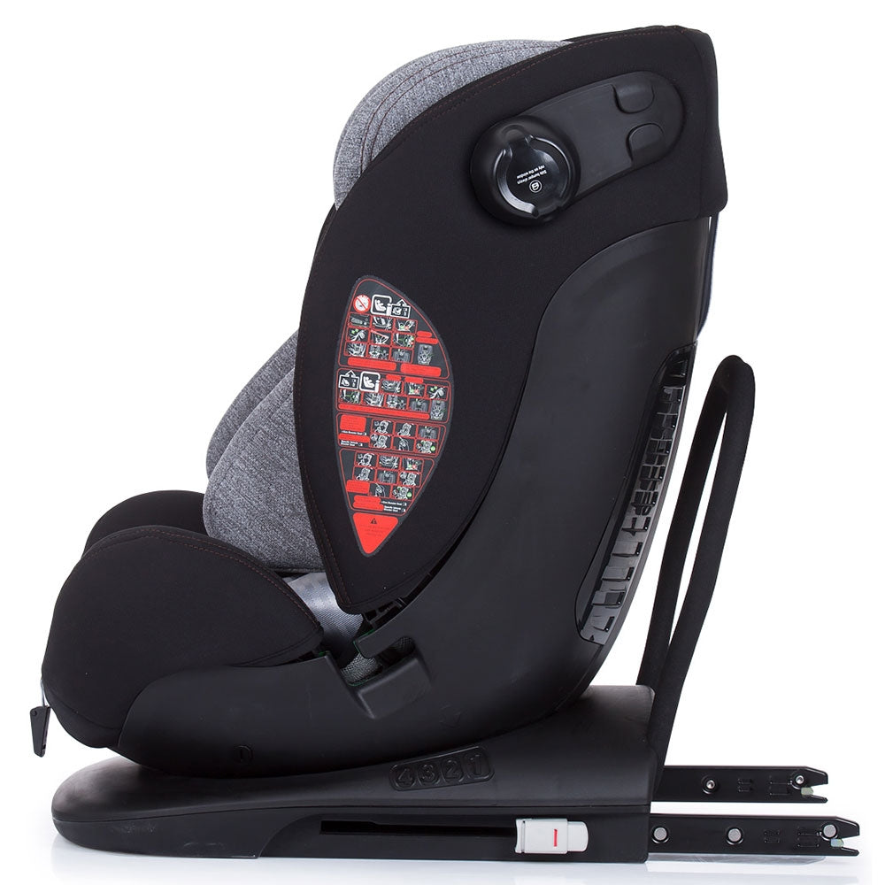 Scaun auto Chipolino My Size 0-36 kg I-Size 40-150 cm platinum cu sistem Isofix