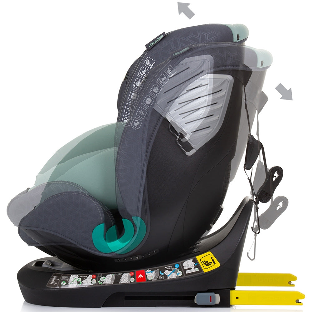 Scaun auto Chipolino Supreme I-Size 40-150 cm cu sistem Isofix pastel green - gogobaby.ro