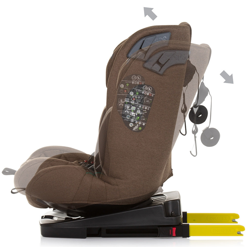 Scaun auto Chipolino X Factor I-Size 40-150 cm macadamia cu sistem Isofix - gogobaby.ro