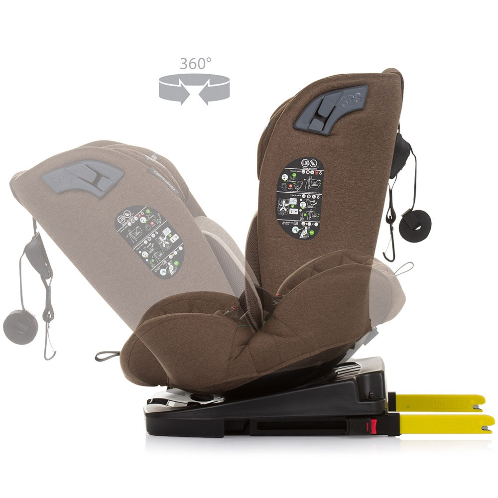 Scaun auto Chipolino X Factor I-Size 40-150 cm macadamia cu sistem Isofix - gogobaby.ro