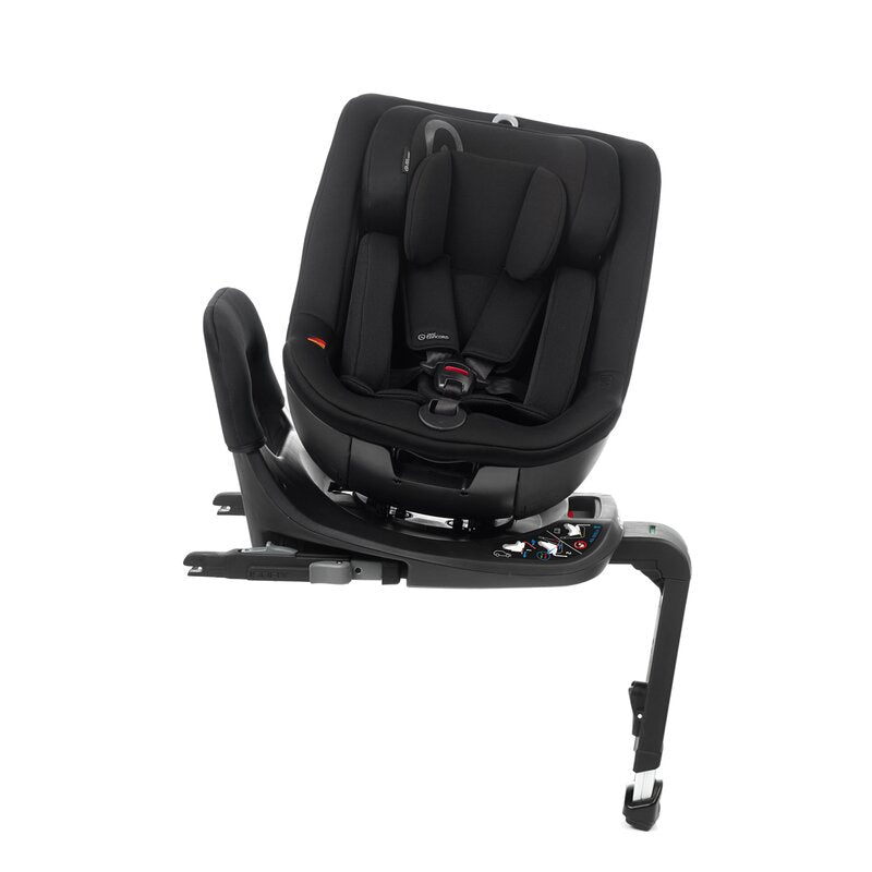 Scaun auto, Jane, Iflow I-Size, Rotire 360 grade, 40 - 105 cm, Cu Isofix si picior stabilizator, Protectie superioara in caz de impact lateral - SPS, Conform cu standardul european de securitate ECE R129, Matt Black - gogobaby.ro
