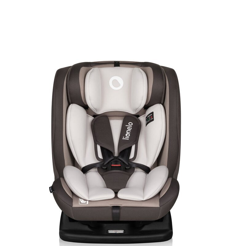 Scaun auto, Lionelo, Aart i-Size, Cu spatar inclinabil in 4 pozitii, Cu tetiera reglabila in 13 pozitii, 0-36 Kg, 40-150 cm, Cu centura siguranta in 3 puncte, Conform cu ECE R129/03, Bej - gogobaby.ro