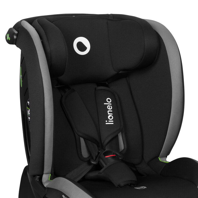 Scaun auto, Lionelo, Aart i-Size, Cu spatar inclinabil in 4 pozitii, Cu tetiera reglabila in 13 pozitii, 0-36 Kg, 40-150 cm, Cu centura siguranta in 3 puncte, Conform cu ECE R129/03, Gri - gogobaby.ro