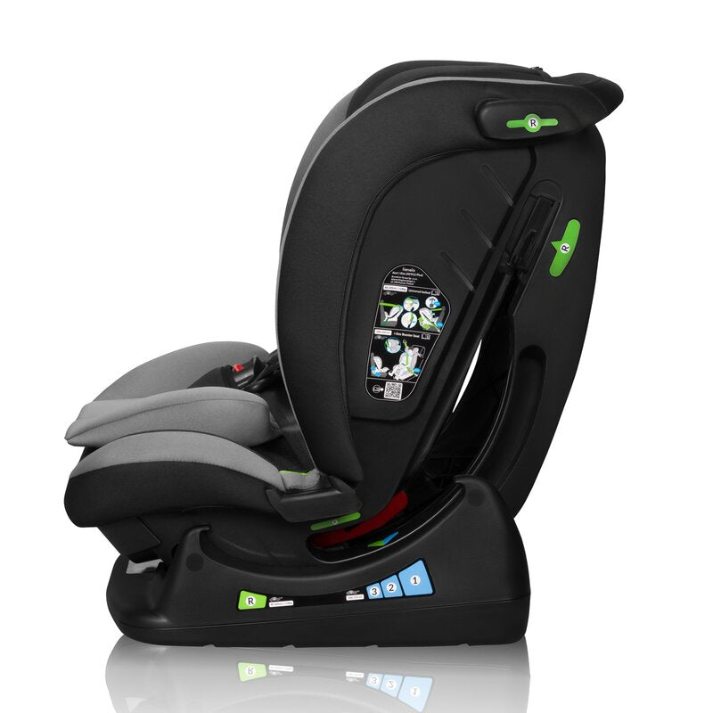 Scaun auto, Lionelo, Aart i-Size, Cu spatar inclinabil in 4 pozitii, Cu tetiera reglabila in 13 pozitii, 0-36 Kg, 40-150 cm, Cu centura siguranta in 3 puncte, Conform cu ECE R129/03, Gri - gogobaby.ro