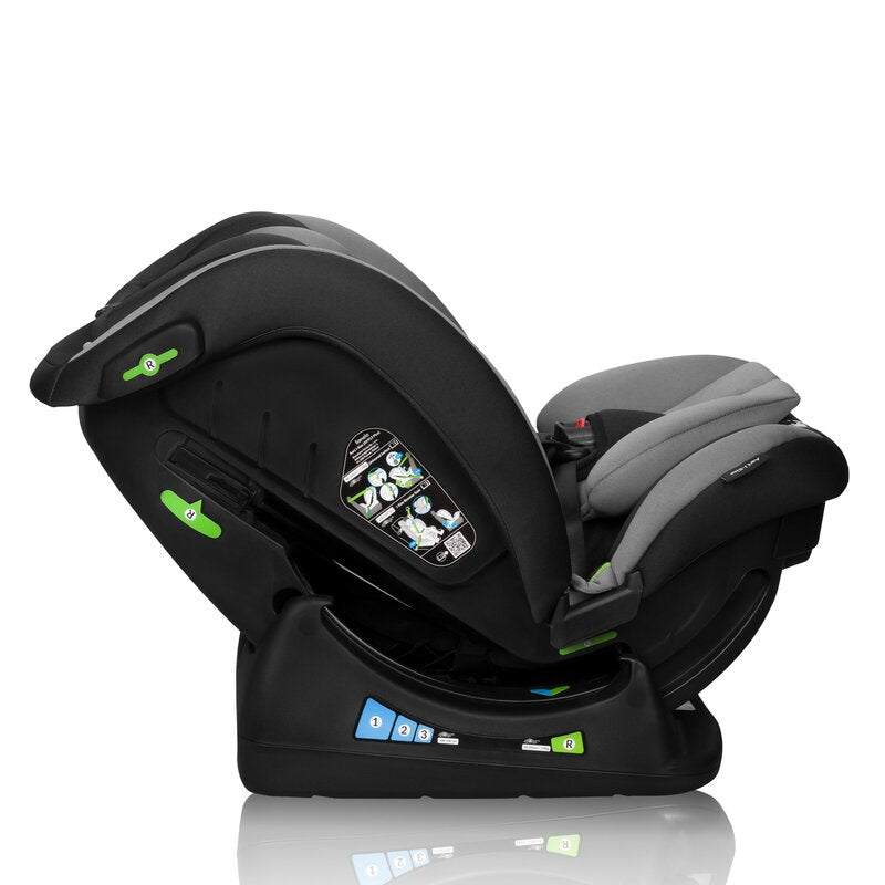 Scaun auto, Lionelo, Aart i-Size, Cu spatar inclinabil in 4 pozitii, Cu tetiera reglabila in 13 pozitii, 0-36 Kg, 40-150 cm, Cu centura siguranta in 3 puncte, Conform cu ECE R129/03, Gri - gogobaby.ro